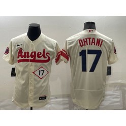 Los Angeles Angels 17 Shohei Ohtani Cream 2022 City Connect Flexbase Jerseys