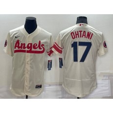 Los Angeles Angels 17 Shohei Ohtani Cream Nike 2022 City Connect Flexbase Jersey