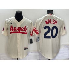 Los Angeles Angels 20 Jared Walsh Cream Nike 2022 City Connect Cool Base Jersey
