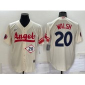Los Angeles Angels 20 Jared Walsh Cream Nike 2022 City Connect Cool Base Jerseys