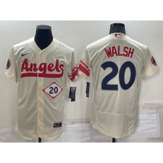 Los Angeles Angels 20 Jared Walsh Cream Nike 2022 City Connect Flexbase Jerseys