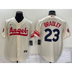 Los Angeles Angels 23 Archie Bradley Cream Nike 2022 City Connect Cool Base Jersey