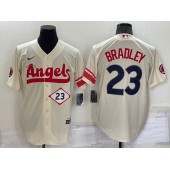 Los Angeles Angels 23 Archie Bradley Cream Nike 2022 City Connect Cool Base Jerseys