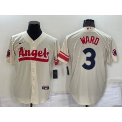 Los Angeles Angels 3 Taylor Ward Cream Nike 2022 City Connect Cool Base Jersey