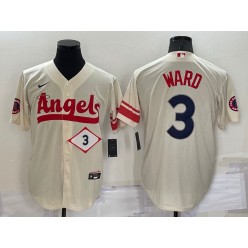 Los Angeles Angels 3 Taylor Ward Cream Nike 2022 City Connect Cool Base Jerseys