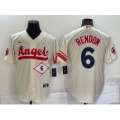 Los Angeles Angels 6 Anthony Rendon Cream Nike 2022 City Connect Cool Base Jerseys