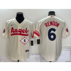 Los Angeles Angels 6 Anthony Rendon Cream Nike 2022 City Connect Cool Base Jerseys
