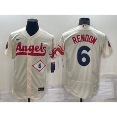 Los Angeles Angels 6 Anthony Rendon Cream Nike 2022 City Connect Flexbase Jersey