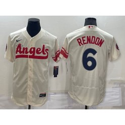 Los Angeles Angels 6 Anthony Rendon Cream Nike 2022 City Connect Flexbase Jerseys