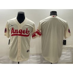 Los Angeles Angels Blank Cream 2022 City Connect Cool Base Jersey