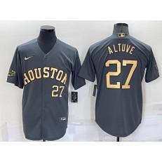 Astros 27 Jose Altuve Charcoal Nike 2022 MLB All-Star Cool Base Jersey