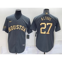 Astros 27 Jose Altuve Charcoal Nike 2022 MLB All-Star Cool Base Jerseys