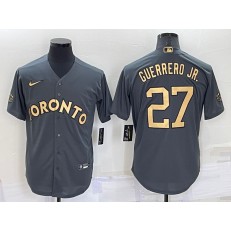 Blue Jays 27 Vladimir Guerrero Jr. Charcoal Nike 2022 MLB All-Star Cool Base Jersey