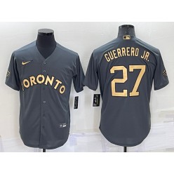 Blue Jays 27 Vladimir Guerrero Jr. Charcoal Nike 2022 MLB All-Star Cool Base Jersey