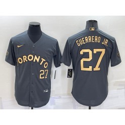 Blue Jays 27 Vladimir Guerrero Jr. Charcoal Nike 2022 MLB All-Star Cool Base Jerseys
