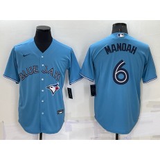 Blue Jays 6 Alek Manoah Blue Nike Cool Base Jersey