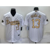 Braves 13 Ronald Acuna Jr. White Nike 2022 MLB All-Star Cool Base Jerseys