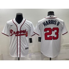 Braves 23 Michael Harris II White Nike Cool Base Jersey