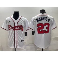 Braves 23 Michael Harris II White Nike Cool Base Jersey