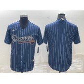 Braves Blank Blue Nike Throwback Cool Base Jersey