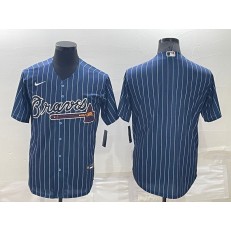 Braves Blank Blue Nike Throwback Cool Base Jersey