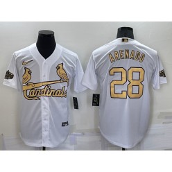 Cardinals 28 Nolan Arenado White Nike 2022 MLB All-Star Cool Base Jersey
