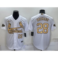 Cardinals 28 Nolan Arenado White Nike 2022 MLB All-Star Cool Base Jerseys