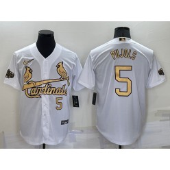 Cardinals 5 Albert Pujols White Nike 2022 MLB All-Star Cool Base Jersey