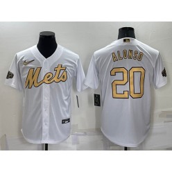 Mets 20 Pete Alonso White Nike 2022 MLB All-Star Cool Base Jersey