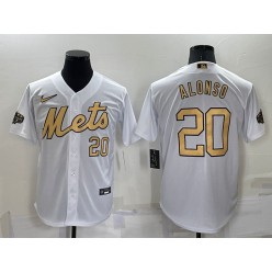 Mets 20 Pete Alonso White Nike 2022 MLB All-Star Cool Base Jerseys