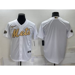 Mets Blank White Nike 2022 MLB All-Star Cool Base Jersey