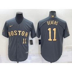 Red Sox 11 Rafael Devers Charcoal Nike 2022 MLB All-Star Cool Base Jersey