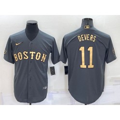 Red Sox 11 Rafael Devers Charcoal Nike 2022 MLB All-Star Cool Base Jerseys