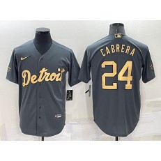Tigers 24 Miguel Cabrera Charcoal Nike 2022 MLB All-Star Cool Base Jersey