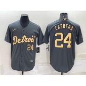 Tigers 24 Miguel Cabrera Charcoal Nike 2022 MLB All-Star Cool Base Jerseys