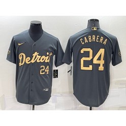 Tigers 24 Miguel Cabrera Charcoal Nike 2022 MLB All-Star Cool Base Jerseys