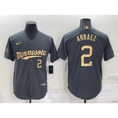 Twins 2 Luis Arraez Charcoal Nike 2022 MLB All-Star Cool Base Jersey