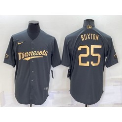 Twins 25 Byron Buxton Charcoal Nike 2022 MLB All-Star Cool Base Jersey