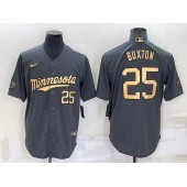 Twins 25 Byron Buxton Charcoal Nike 2022 MLB All-Star Cool Base Jerseys