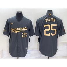 Twins 25 Byron Buxton Charcoal Nike 2022 MLB All-Star Cool Base Jerseys