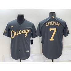 White Sox 7 Tim Anderson Charcoal Nike 2022 MLB All-Star Cool Base Jersey