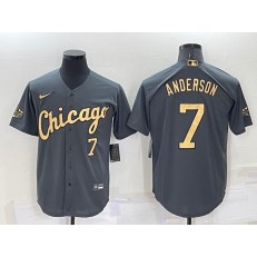 White Sox 7 Tim Anderson Charcoal Nike 2022 MLB All-Star Cool Base Jerseys
