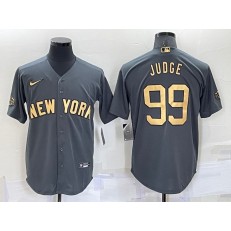 Yankees 99 Aaron Judge Charcoal Nike 2022 MLB All-Star Cool Base Jerseys