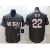 Nationals 22 Juan Soto Gray Nike 2022 City Connect Cool Base Jersey