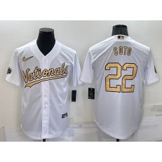 Nationals 22 Juan Soto White Nike 2022 MLB All-Star Cool Base Jersey