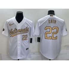 Nationals 22 Juan Soto White Nike 2022 MLB All-Star Cool Base Jerseys