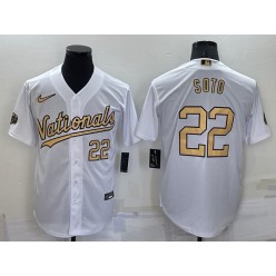 Nationals 22 Juan Soto White Nike 2022 MLB All-Star Cool Base Jerseys