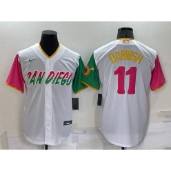 Padres 11 Yu Darvish White Nike 2022 City Connect Cool Base Jersey