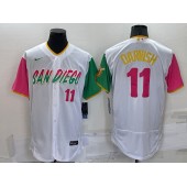 Padres 11 Yu Darvish White Nike 2022 City Connect Flexbase Jersey