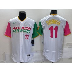 Padres 11 Yu Darvish White Nike 2022 City Connect Flexbase Jersey